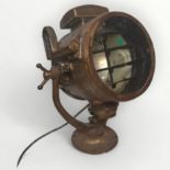 Antiker Bronze Such- & Morsescheinwerfer