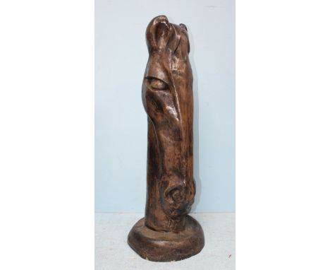 A large 'Bronzed' composite Knight Chess Piece sculpture, 95cm