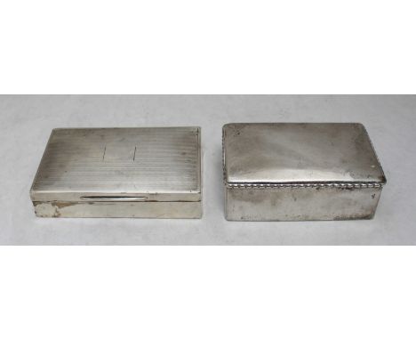 A Danish silver cigarette box of rectangular form with hinged cover, by Grann Laglye, assayed by Christian Hiese, 13x8.5cm, t