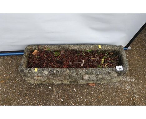 Oblong Concrete Garden Planter 