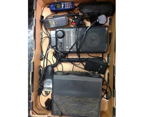 Box of Radios Vintage Mobile Phones etc 
