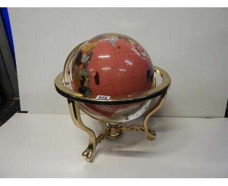 Decorative Globe on Stand with Compass 