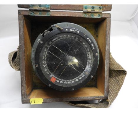 Military Compass in Wooden Case 
