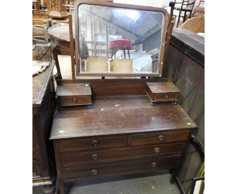 Old Dressing Table with Trinket Drawers and Two over Two Drawers 