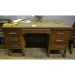 Wooden Desks w/ (2) Chairs