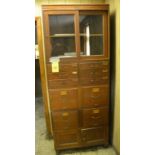 Antique Library Bureau Sole Makers Wooden Unit