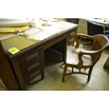 Wooden Desk w/ (1) Chair