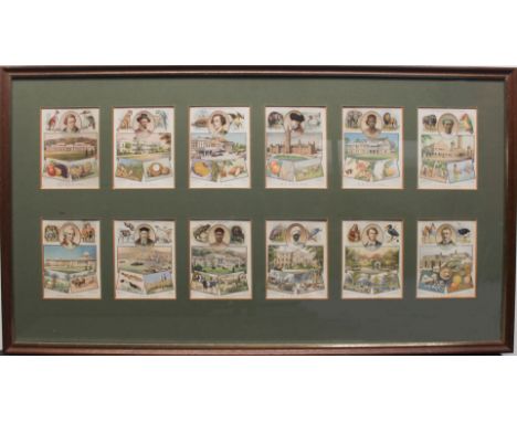 A set of 12 large-size Wills cigarette cards  W.D.  & H.O. Wills 1929 British Empire series the cards arranged alphabetically