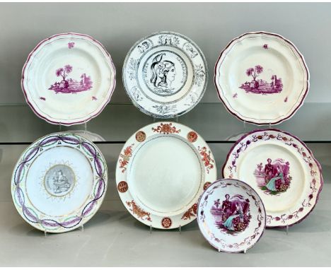 A collection of English china and porcelain plates and saucers - most early to late 19th century, a few early 20th century, i