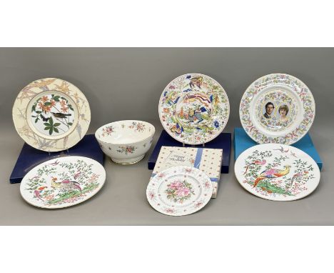 Fourteen boxed bone china plates by Royal Worcester, Coalport, Wedgwood, Aynsley and Hornsea - mostly Christmas plates, 1970s