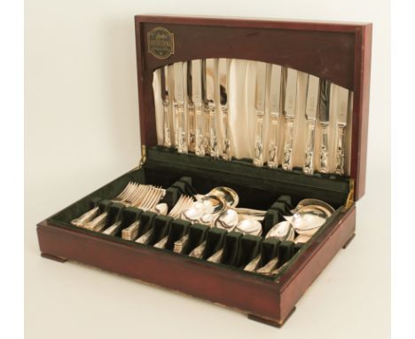 An 8-place canteen of silver-plated cutlery - George Butler (Sheffield) Heirloom Collection. The 84 King's pattern pieces com