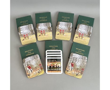 Seven boxed sets of four 'Reflections of the Cotswolds' drinks coasters - depicting photographs of Cotswold hunting scenes an