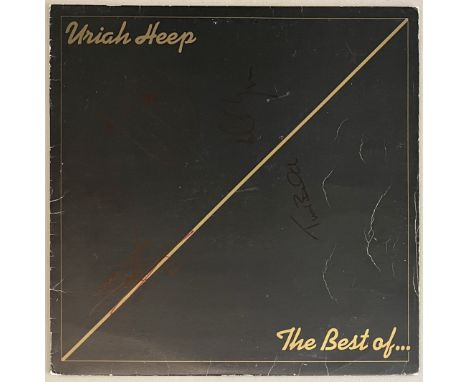 Vinyl / Autograph LP record: Uriah Heep - The Best Of, LP fully signed by four members to the front of the sleeve in black fe