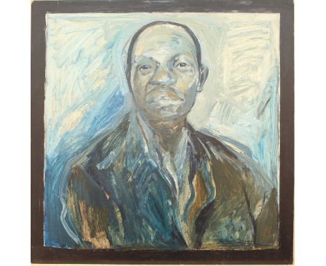 Rita Smith (British, 21 Artists Group, 20th / 21st century) Portrait of a black gentleman oil on board, signed lower right, u