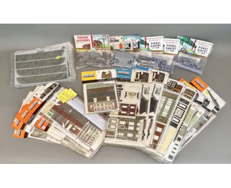 A collection of OO gauge railway kit buildings by Superquick and Airfix - comprising 19 x Superquick card kits; 2 x Builder P