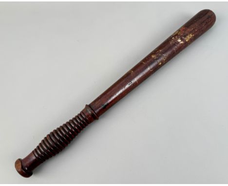 A 19th century police truncheon with a Glasgow maker's stamp