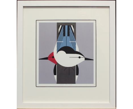 After Charley Harper (American, 1922-2007) 'Upside Downside' limited edition colour lithograph, from an edition of 2000, insc