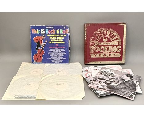 A rare Sun Records Box Set: The Rocking Years - 12 x vinyl LP compilation set, issued Nov. 1986, in the original red and gold