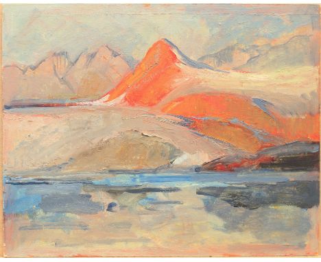 Rita Smith (British, 21 Artists Group, 20th / 21st century) Fire mountain oil on board, unsigned, unframed 16 x 20in (40.6 x 
