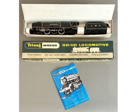 A Triang Wrenn OO gauge W2227 City of Stoke-on-Trent 4-6-2 loco and tender - in LMS black livery, no. 6254, in the original b