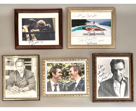 5 x autographed Hollywood / film / movie framed 8 x 10 photographs - each dedicated, comprising Russell Crowe (Cinderella Man