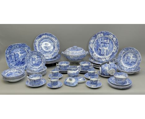 A collection of Copeland Spode Italian pattern table ware - some pieces with earlier impressed and light blue printed marks, 