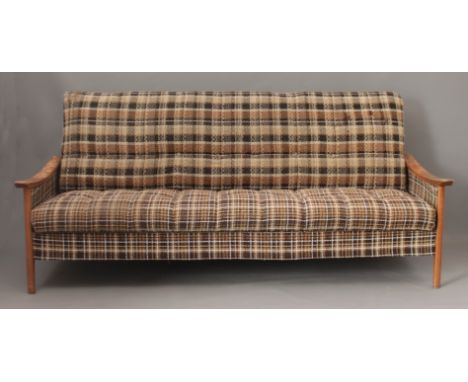 A&nbsp;1960s 'Manhattan' teak sofa bed by George Fejer and Eric Phamphilon for&nbsp;Guy Rogers - the angular teak frame with 
