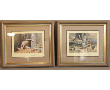 After David Shepherd (1931-2017): two signed, limited edition colour prints, comprising - 1. 'Mrs. P and the Kids', no. 741/1
