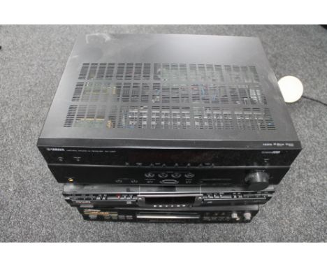 Three hi/fi separates : Yamaha AV receiver RX-V467, CD recorder and a Pioneer compact disc recorder R-555RW (no leads)