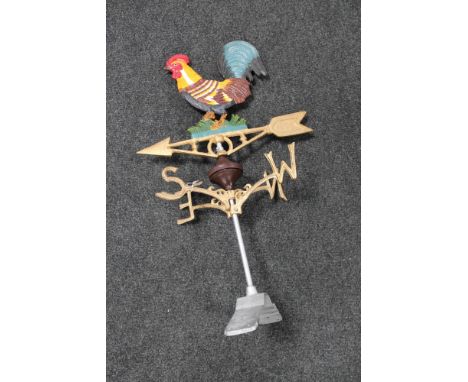A cockerel weather vane 
