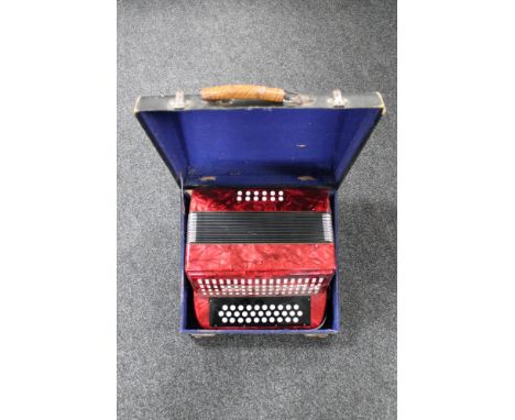 An accordion in case 