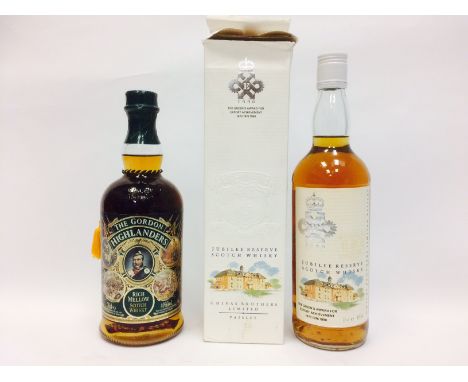 THE GORDON HIGHLANDERS Blended Scotch Whisky 70cl, 40% volume. CHIVAS BROTHERS JUBILEE RESERVE Blended Scotch Whisky The Quee