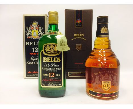 BELL'S ROYAL RESERVE AGED 21 YEARS
Blended Scotch Whisky
75cl, 40% volume, in box.
BELL'S DELUXE 12 YEARS OLD
Blended Scotch 