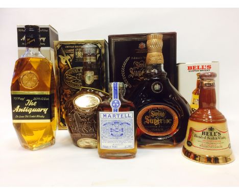 JOHNNIE WALKER SWING SUPERIOR
Blended Scotch Whisky. 
1L, 43% volume, in carton. 
CHIVAS BROTHERS ROYAL SALUTE 21 YEARS OLD -