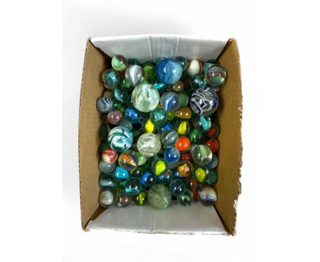 Collection of 19th century and later glass marbles
