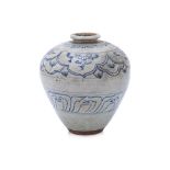 A VIETNAMESE BLUE AND WHITE JAR