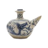 A VIETNAMESE BLUE AND WHITE DRAGON KENDI