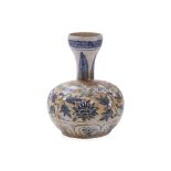 A VIETNAMESE BLUE AND WHITE BOTTLE VASE