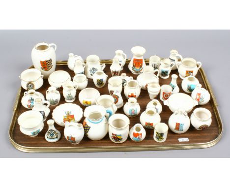 A tray of Goss crested china, approximately 45 pieces.