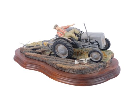 Border Fine Arts, "The Fergie" (tractor ploughing), limited edition 115/1250, on fitted stand, W33cm, with certificate of aut