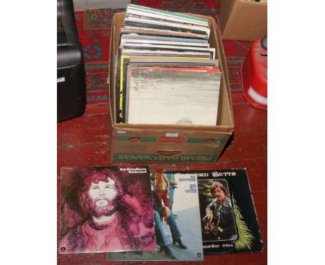 A box of mainly rock and pop records to include Bob Dylan, Erasure, Mott the Hoople etc.