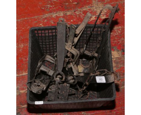 A small collection of gin traps.