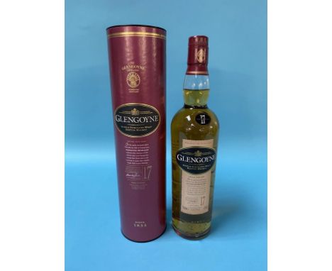 A boxed bottle of Glengoyne 17 year old Scotch whisky