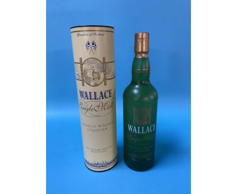 A bottle of Wallace single malt Scotch whisky liquor