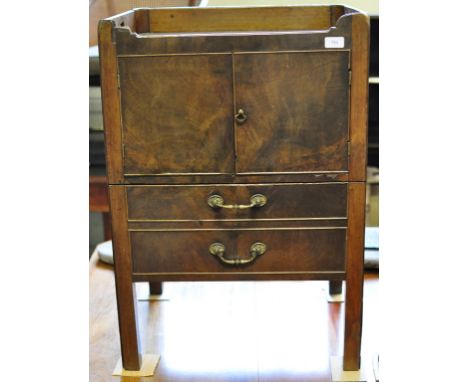 A mahogany night commode, 55.5 cm wide