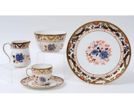 A Crown Derby part tea service, with Imari style decoration, 8651 (qty)  See illustration