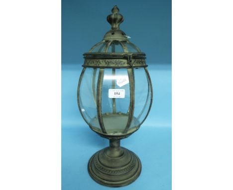 A glass lantern, 50.5 cm high