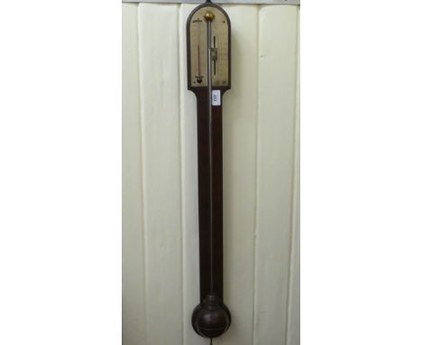 A Regency mahogany stick barometer, the register plate engraved Dixey of London&nbsp; 36"h 