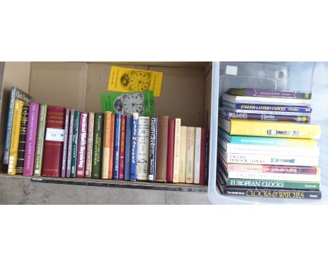 Books, watch and clock repair and reference: to include F.J Britten's 'Old Clocks and watches and Test Makers' with associate