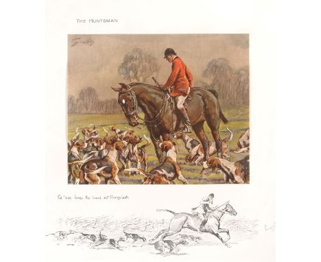 Charles Johnson Payne ''Snaffles'' (1884-1967) ''The 'oss loves the 'ound but I love both'' Signed, print with the Snaffles b